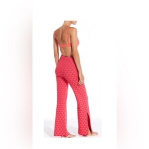 Solid and Striped pants (coral and orange pattern) Size XS